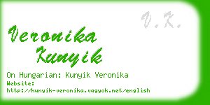 veronika kunyik business card